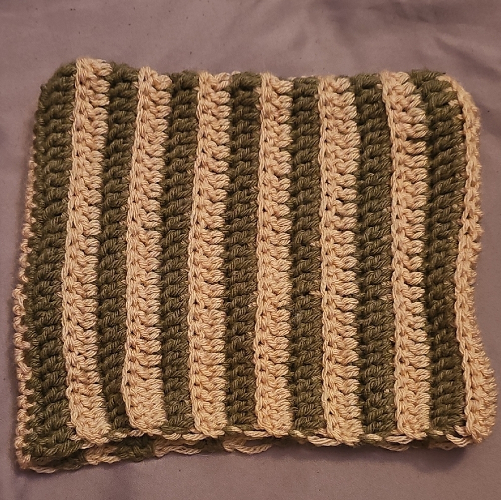 Handmade Striped Crochet Cat Ear Beanie